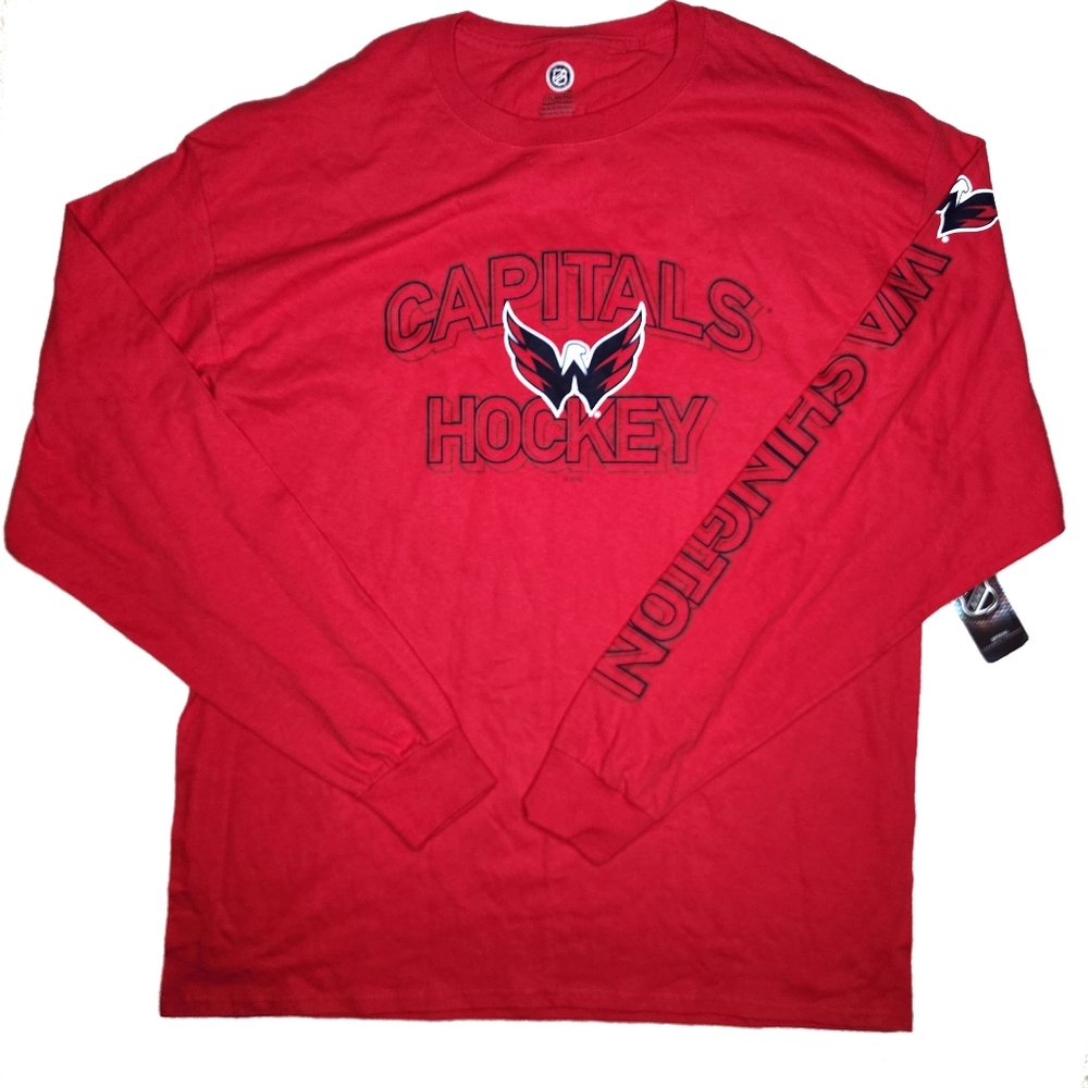 NWT! NHL Apparel Capitals Red Long Sleeve XL Shirt